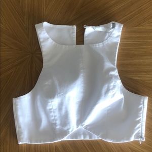 White Zara crop top